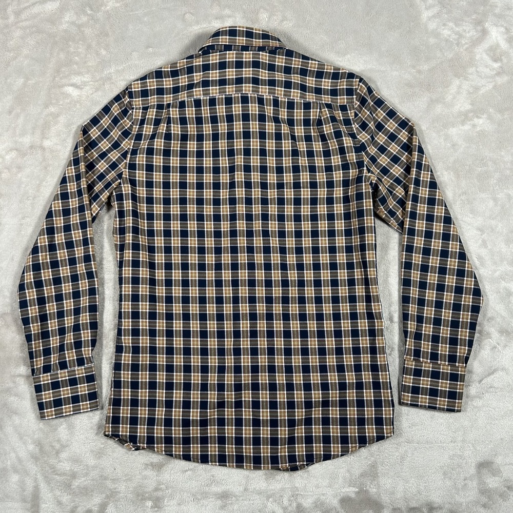 Under 510 Dress Shirt Mens XS Blue Plaid Lightweight Button Down Long Sleeve EUC - Picture 8 of 15